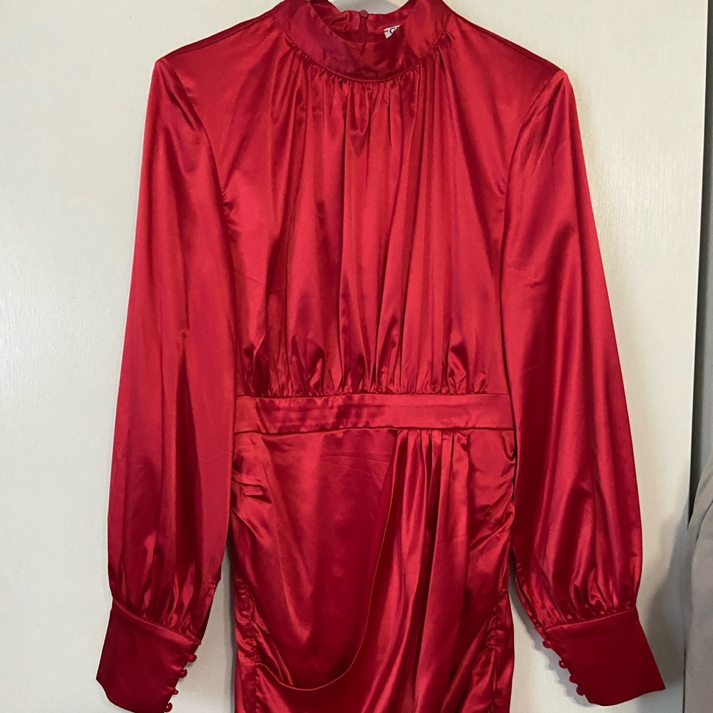 Red Satin Dress